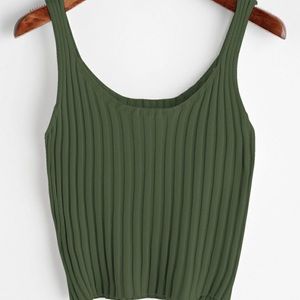 Navy green tank top